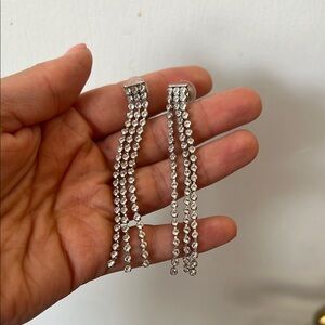 Swarovski Silver Cascade Earrings